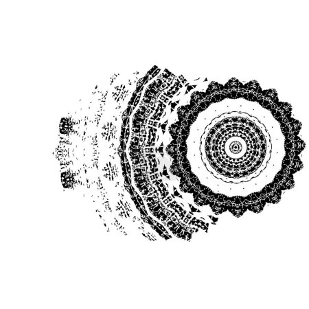 Ilustración de Brush stroke, black and white creative element - Imagen libre de derechos