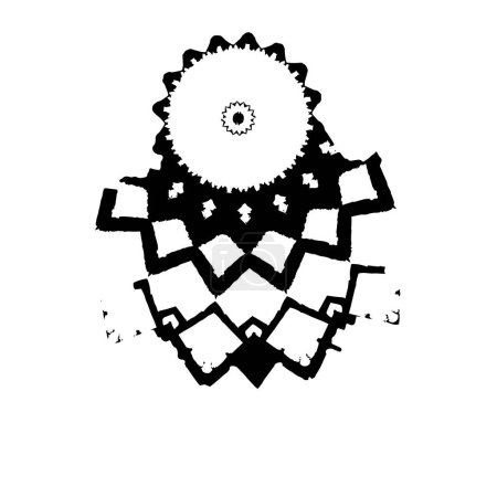 Ilustración de Fondo abstracto monocromo blanco y negro con decoración textura y diseño de arte - Imagen libre de derechos