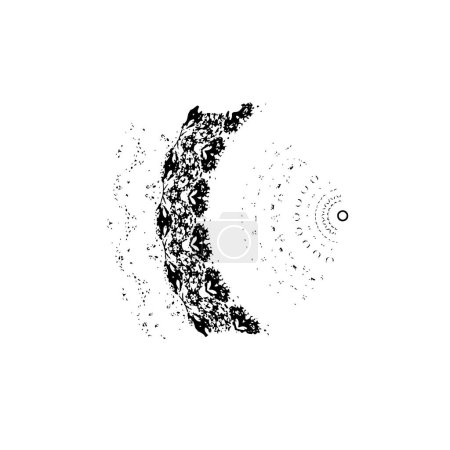 Illustration for Pattern with black and white elements vector illustration - Royalty Free Image