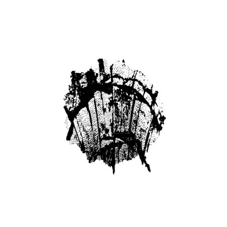 Illustration for Vector illustration, hand drawn isolated scratch or stroke. Grunge brush and pencil (chalk or charcoal) texture. Black silhouette made by tracing on white background. - Royalty Free Image