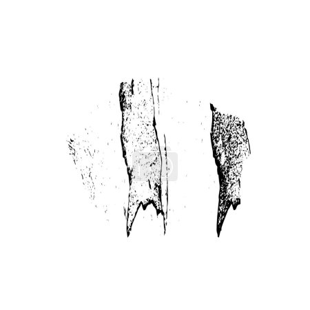 Ilustración de Trazo de cepillo negro abstracto, ilustración vectorial - Imagen libre de derechos