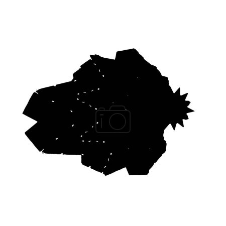Illustration for Silhouette of a country map of south korea - Royalty Free Image