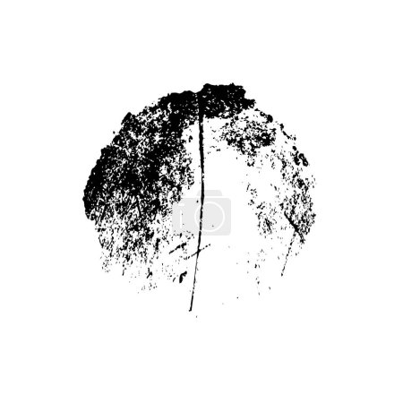 Illustration for Tree silhouette with brush. white background. - Royalty Free Image