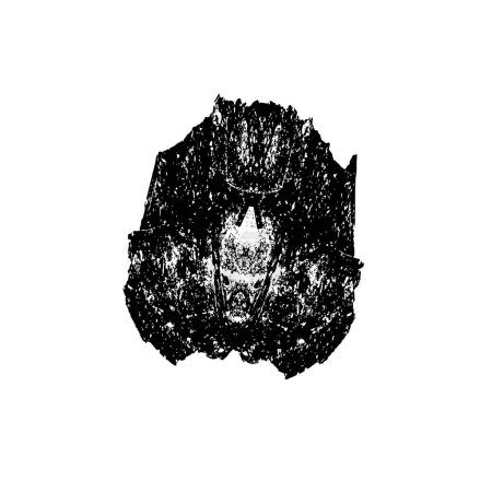 Ilustración de Trazo de cepillo negro y textura. grunge monocromo mano abstracta - elementos pintados . - Imagen libre de derechos