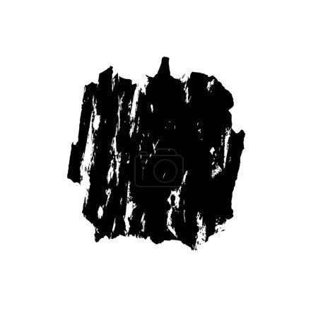 Illustration for Black brush stroke isolated on background. - Royalty Free Image