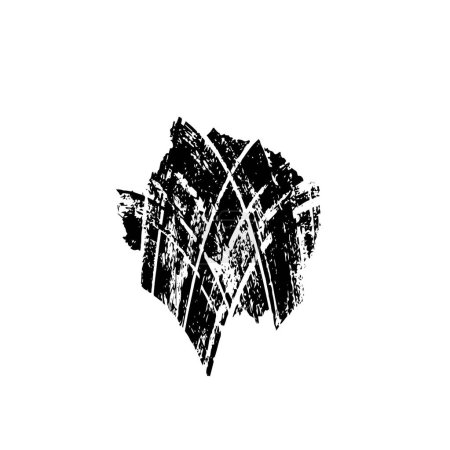 Illustration for Grunge black ink brush stroke isolated on white background - Royalty Free Image