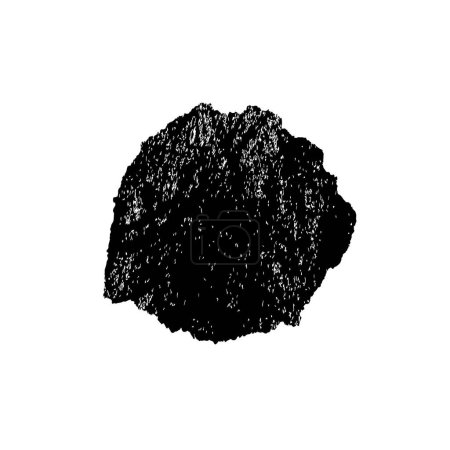 Ilustración de Pincelada de tinta negra. vector - Imagen libre de derechos