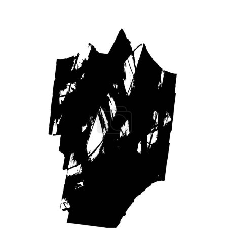Ilustración de Pincelada de tinta negra aislada - Imagen libre de derechos