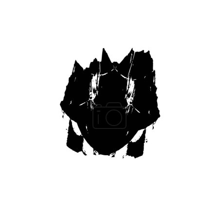 Illustration for Black and white texture. monochrome grunge abstract hand - painted elements . - Royalty Free Image