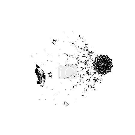 Ilustración de Plantilla grunge abstracta en blanco y negro, ilustración vectorial - Imagen libre de derechos