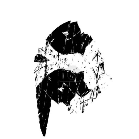 Illustration for Abstract black and white grunge template, vector illustration - Royalty Free Image