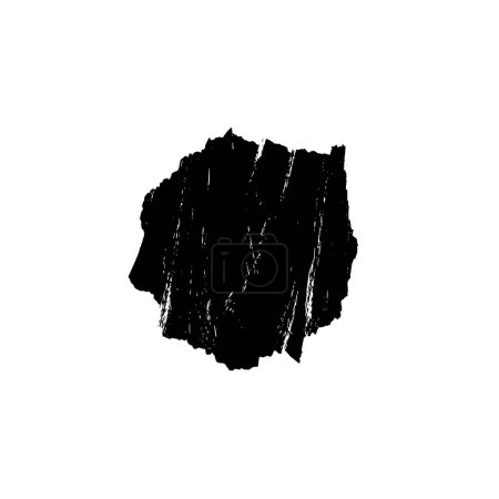 Ilustración de Trazo de cepillo negro y textura. grunge monocromo mano abstracta - elementos pintados. - Imagen libre de derechos