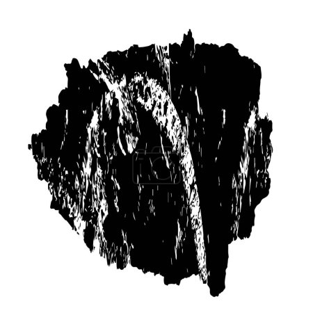 Ilustración de Trazo de cepillo negro y textura. grunge monocromo mano abstracta - elementos pintados. - Imagen libre de derechos