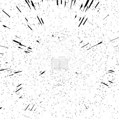 Illustration for Distressed background in black and white texture with dots, spots, scratches and lines. abstract vector illustration. - Royalty Free Image