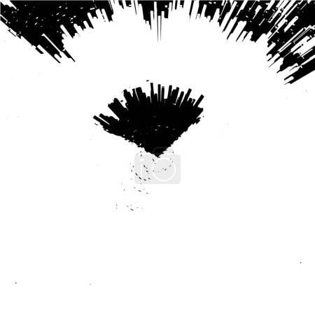 Téléchargez les illustrations : Abstrait noir et blanc fond grunge, illustration vectorielle - en licence libre de droit