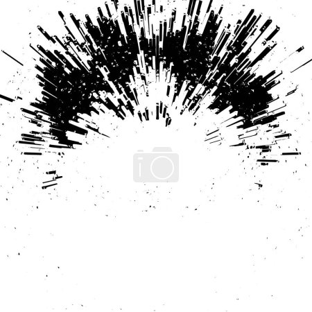 Ilustración de Fondo abstracto angustiado en textura en blanco y negro. ilustración vectorial. - Imagen libre de derechos
