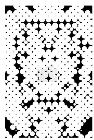 Illustration for Black and white geometric pattern with circles - Royalty Free Image