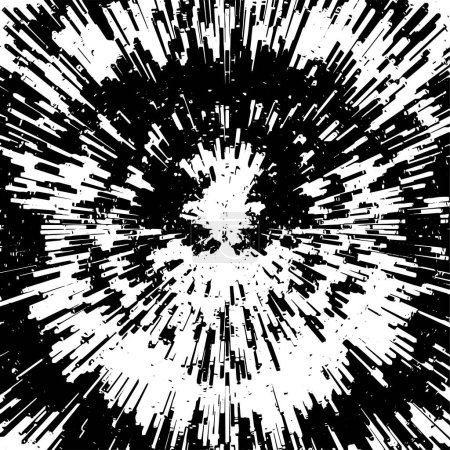 Ilustración de Fondo abstracto angustiado en textura en blanco y negro. ilustración vectorial. - Imagen libre de derechos