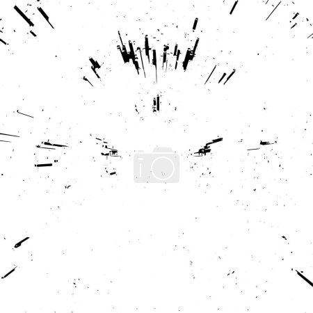 Téléchargez les illustrations : Fond grunge noir et blanc, surface abstraite. illustration vectorielle - en licence libre de droit