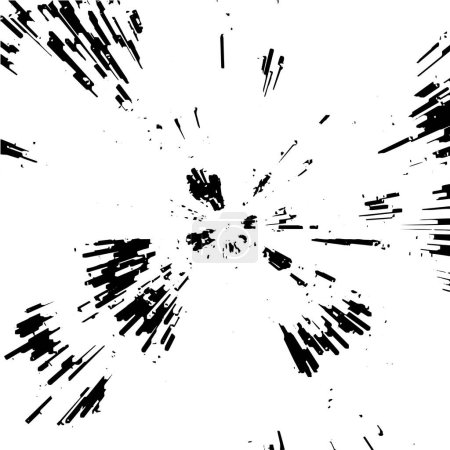 Illustration for Black and white grunge background. abstract explosion, firework - Royalty Free Image