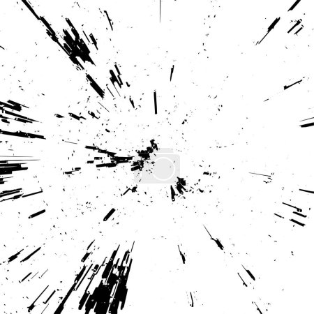 Illustration for Black and white grunge background. abstract explosion, firework background - Royalty Free Image