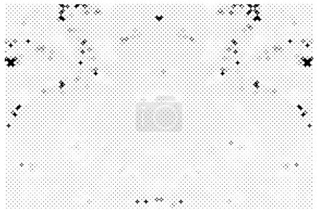 Illustration for Monochrome vintage surface with dirty pattern. Abstract black and white vector background. - Royalty Free Image