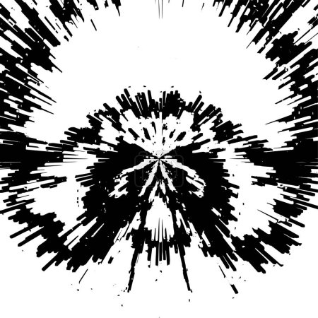 Téléchargez les illustrations : Fond grunge noir et blanc, surface abstraite avec lignes. illustration vectorielle - en licence libre de droit