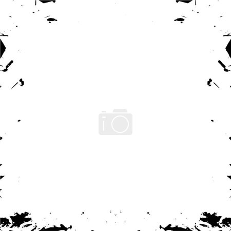 Illustration for Grunge frame with black geometric shapes - Royalty Free Image