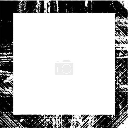 Foto de Marco grunge con formas geométricas negras - Imagen libre de derechos