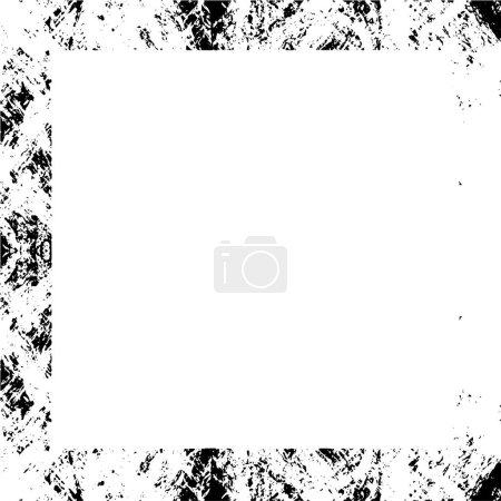 Ilustración de Marco grunge con formas geométricas negras - Imagen libre de derechos