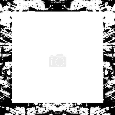 Ilustración de Grunge blanco y negro. Marco grunge y frontera. Textura de superposición de angustia. - Imagen libre de derechos
