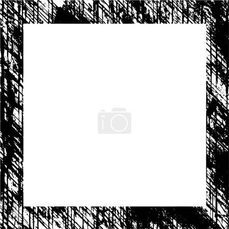 Ilustración de Grunge blanco y negro. Marco grunge y frontera. Textura de superposición de angustia. - Imagen libre de derechos