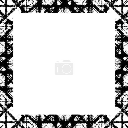 Illustration for Black and white grunge. Grunge frame and border. Distress overlay texture. Distress illustration simply place over object to create grunge effect - Royalty Free Image