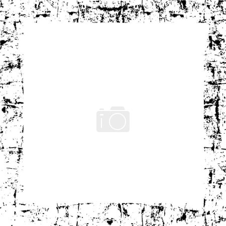 Illustration for Black and white grunge. Grunge frame and border. Distress overlay texture. Distress illustration simply place over object to create grunge effect - Royalty Free Image