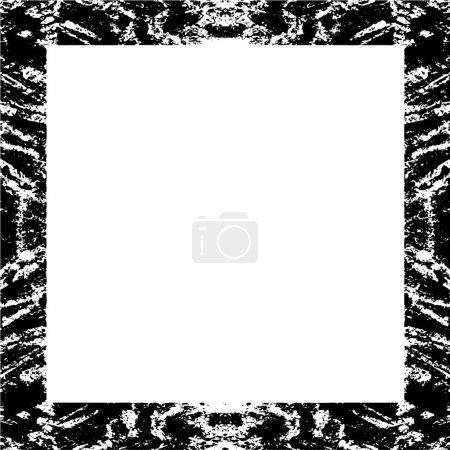 Illustration for Black grunge frame on white background.  Distress illustration simply place over object to create grunge effect. - Royalty Free Image