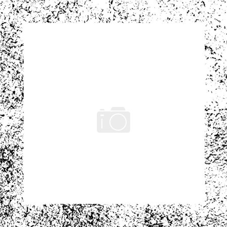 Illustration for Distress illustration simply place over object to create grunge effect. Black and white grunge. Grunge frame and border. - Royalty Free Image