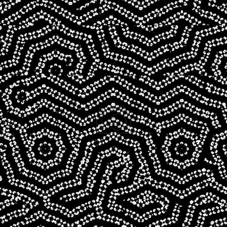 Ilustración de Patrón geométrico en blanco y negro. ilustración vectorial - Imagen libre de derechos