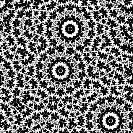 Illustration for Black and white geometric pattern. vector illustration - Royalty Free Image