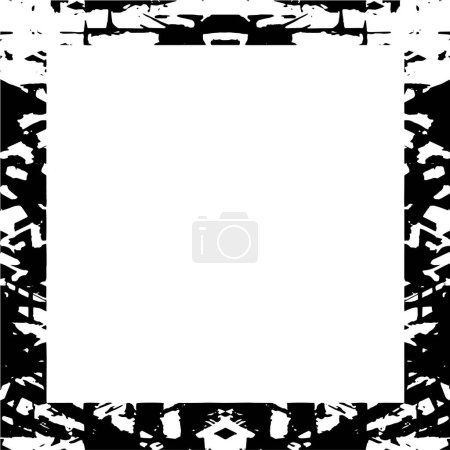 Téléchargez les illustrations : Grunge monochrome noir et blanc vintage texture abstraite avec motif rétro - en licence libre de droit