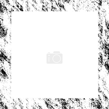 Ilustración de Marco grunge negro sobre fondo blanco - Imagen libre de derechos