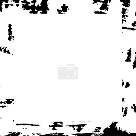 Téléchargez les illustrations : Cadre texture noir-blanc affligé. - en licence libre de droit