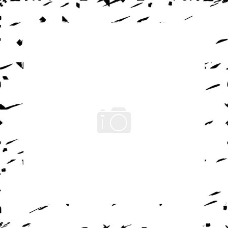 Illustration for Distressed black-white texture frame. - Royalty Free Image