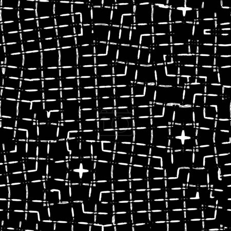 Photo for Vector grunge overlay texture. Black and white background. Abstract monochrome image includes a faded effect in dark tones - Royalty Free Image