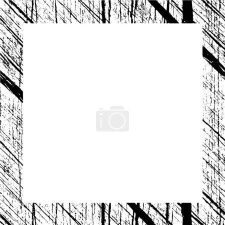 Ilustración de Marco de estilo grunge negro sobre fondo blanco - Imagen libre de derechos