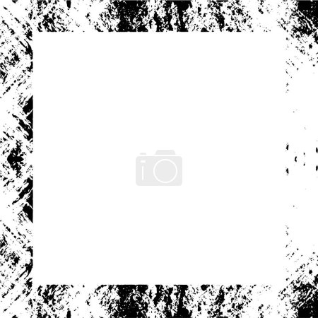 Ilustración de Grunge texture frame. black and white rough texture. - Imagen libre de derechos