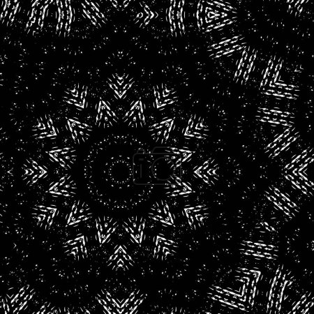 Illustration for Ethnic seamless ornamental lace background. Mandala pattern. - Royalty Free Image