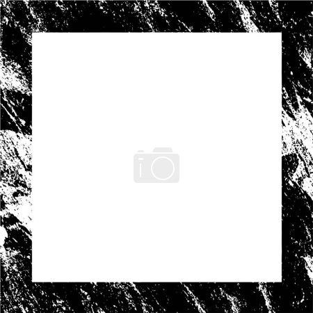 Illustration for Grunge drawing stroke frame. Dirty overlay and distress border frame. - Royalty Free Image