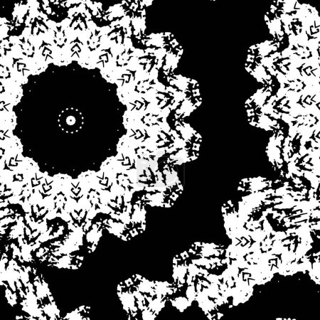 Ilustración de Negro patrón floral inconsútil - Imagen libre de derechos