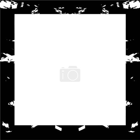Illustration for Black and white vector square frame background - Royalty Free Image