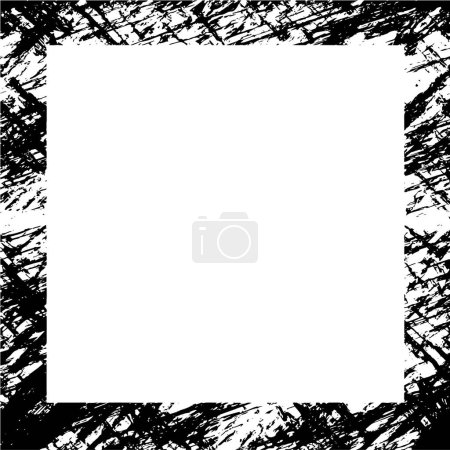 Ilustración de Abstract square frame background, grunge texture, vector illustration - Imagen libre de derechos